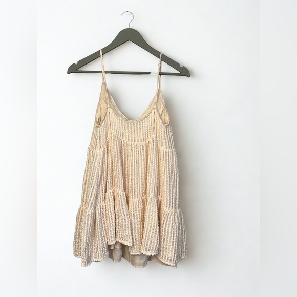 Mustard Seed Women's Cream Knit Dress Coverup Boho Size S Cream - Picture 3 of 6